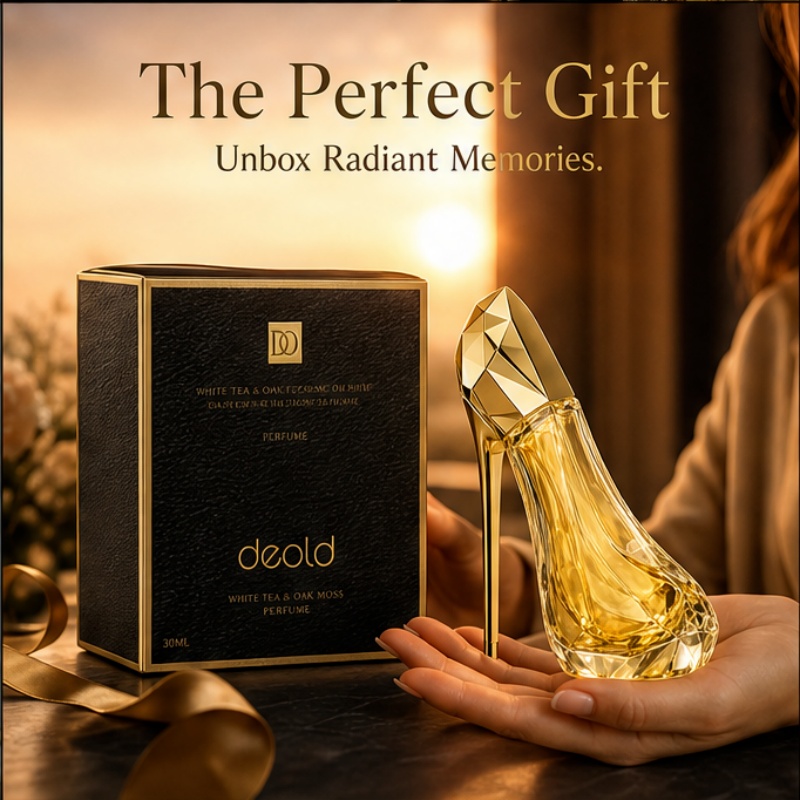 Perfume Fragrance Bottle - น้ำหอมผู้หญิงรูปทรงรองเท้าส้นสูงสีทองหรูหรา - กลิ่นหอมดอกไม้และผลไม้ที่ติดทนนานในขวดแก้ว เหมาะสำหรับใช้ในชีวิตประจำวัน, ออกเดท, งานปาร์ตี้,