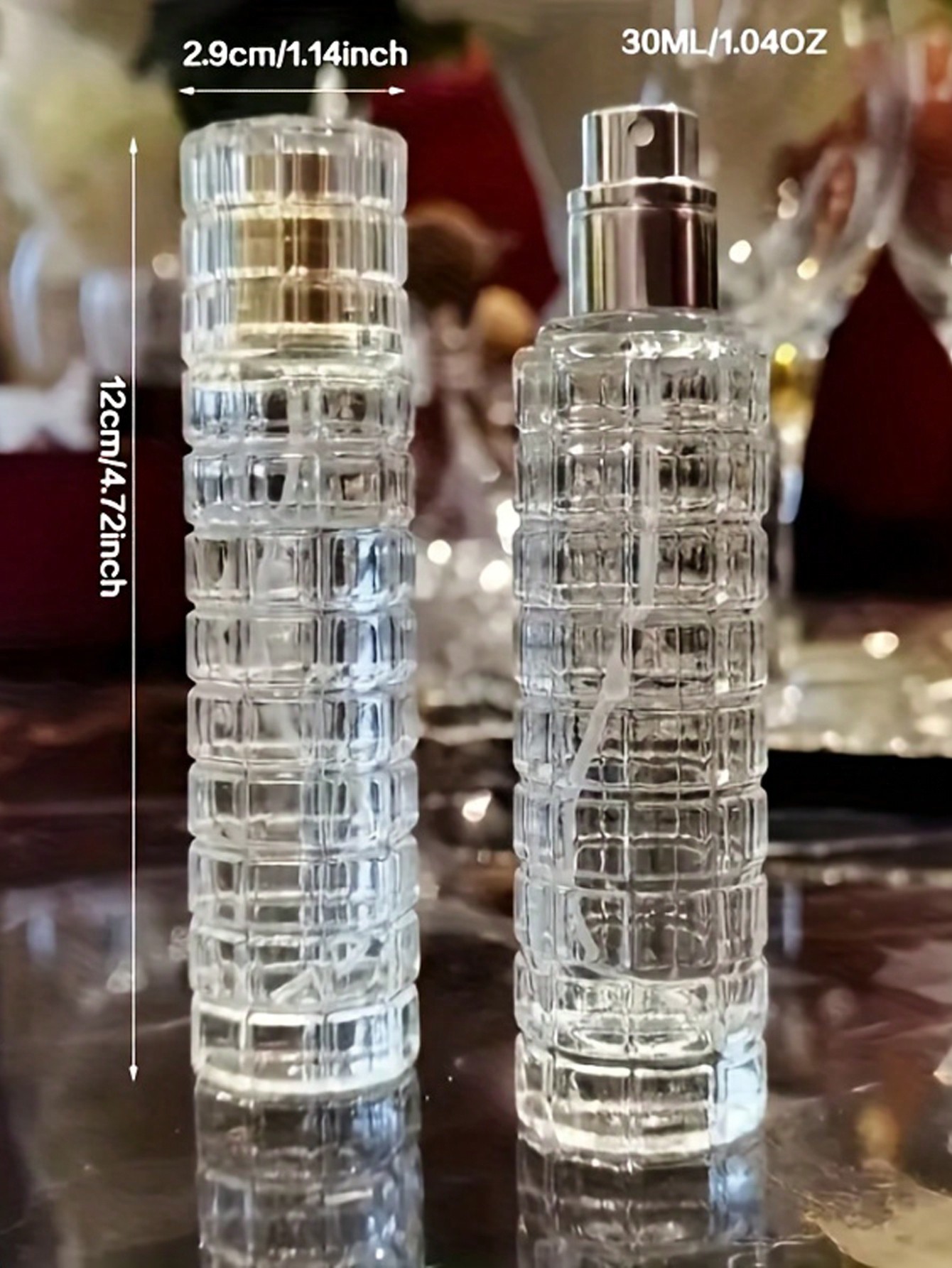 2 PC แก้วสเปรย์ขวดประณีตเติมน้ - Perfume Imperium Fragrance World บทวิจารณ์และราคา